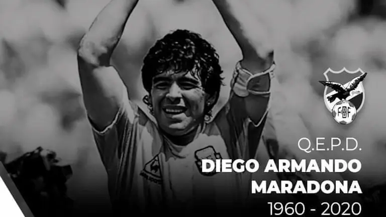 El homenaje póstumo de la Federación Boliviana de Fútbol (FBF). Facebook