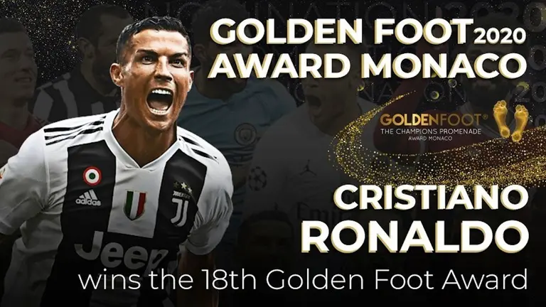 Cristiano Ronaldo ganó el Golden Foot 2020. Captura de pantalla