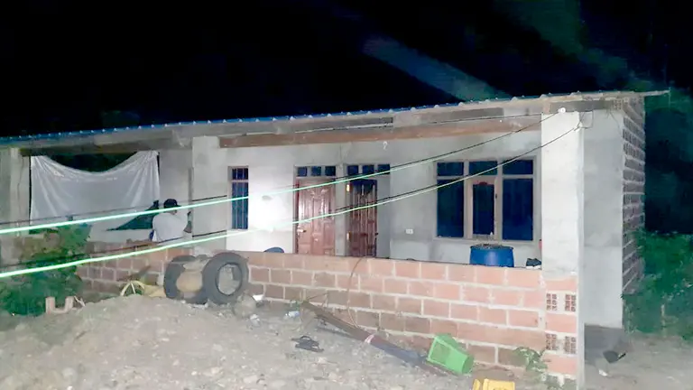 La vivienda donde fue encontrada sin vida Bertha, víctima de feminicidio del 5 de noviembre. Cortesía 
