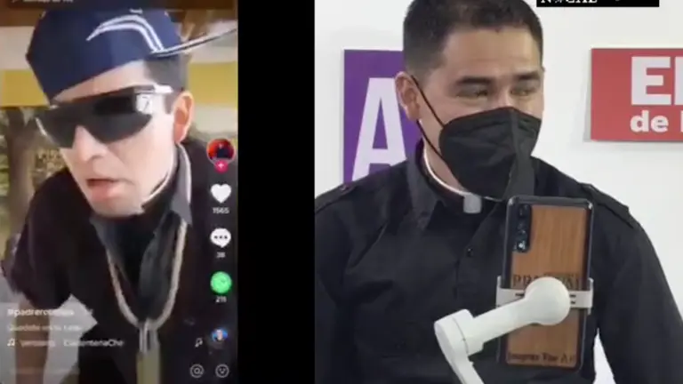 Una captura de pantalla de la grabaci&oacute;n en Tik Tok. Rolando Laime estuvo en el programa Buena Noche.