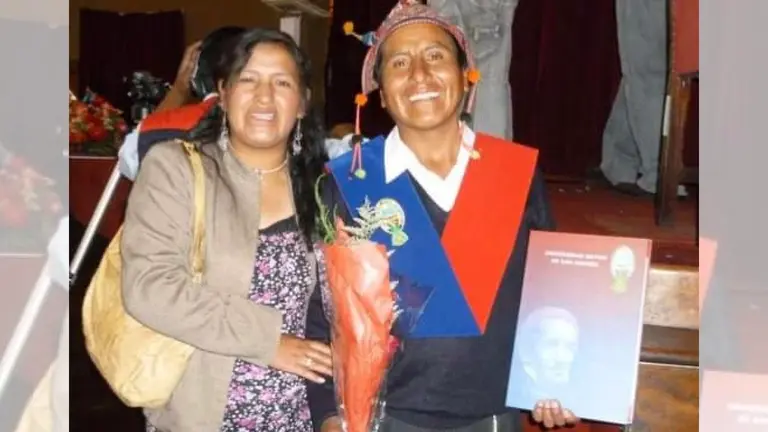 Juan Choque, yerno del Mallku, como candidato a la gobernación de La Paz.