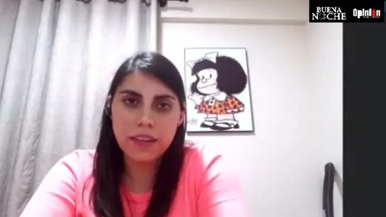 La senadora por CC Andrea Barrientos. Captura Buena Noche