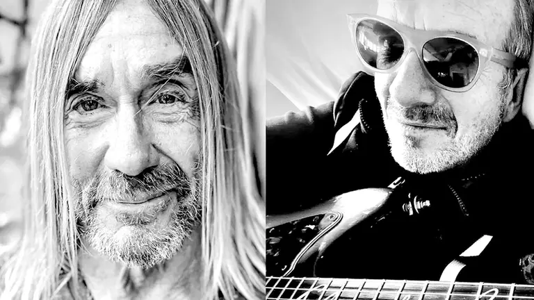Desde la izquierda- Iggy Pop y Elvis Costello.   Gentileza Iggy Pop; Lens O&rsquo;Toole