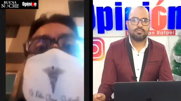 El m&eacute;dico pace&ntilde;o Pedro Flores en contacto con Buena Noche de OPINI&Oacute;N. Captura