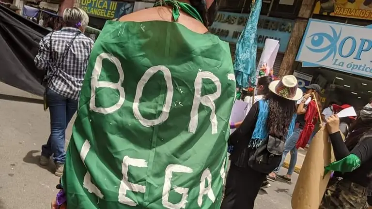 Colectivos feministas de Bolivia a favor del aborto legal. Articulaci&oacute;n Feminista Wa&ntilde;uchun Machocracia