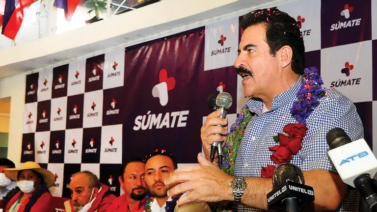 El exprefecto de Cochabamba y candidato a la Alcald&iacute;a, Manfred Reyes Villa. NO&Eacute; PORTUGAL