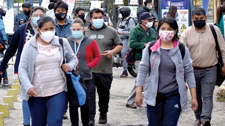 Imagen de un grupo de universitarios en el campus central de la UMSS. DICO SOLÍS