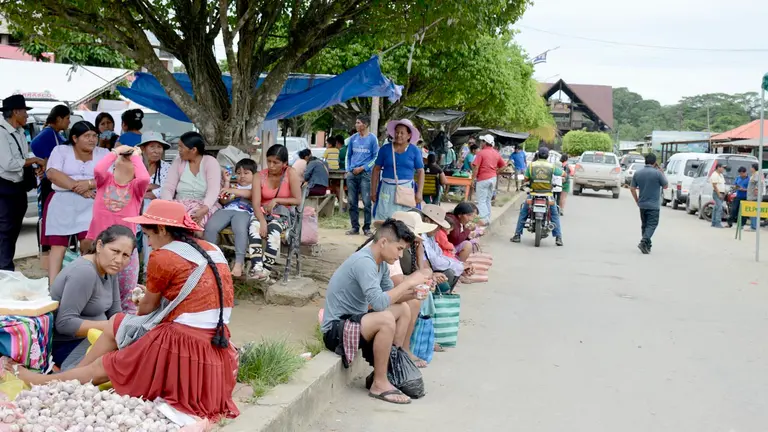Pobladores en la zona de Ivirgarzama, en el municipio de Puerto Villarroel, en el Trópico de Cochabamba. DICO SOLÍS