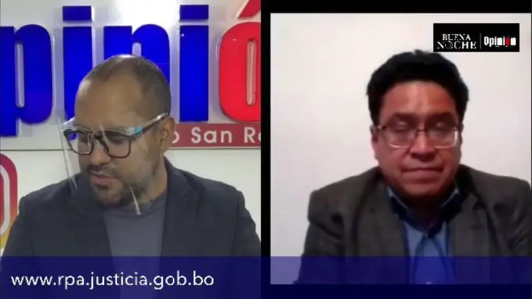 El viceministro de Justicia. C&eacute;sar Salinas, en Buena Noche.