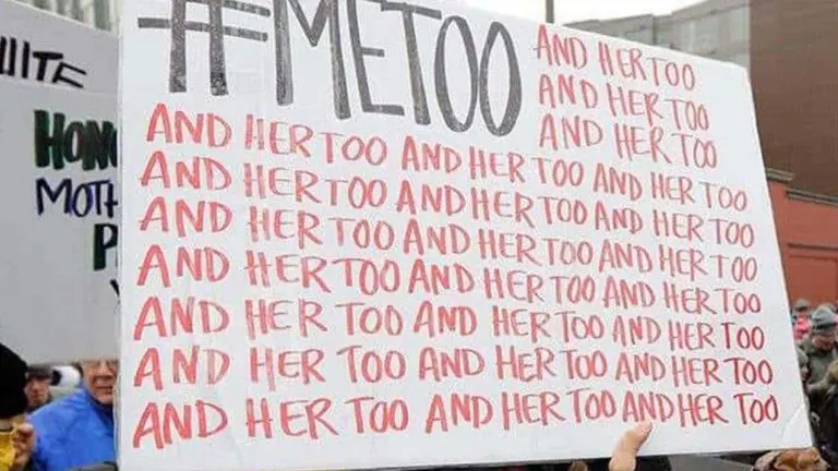 Cartel de las protestas #Metoo en Estados Unidos. El Universal