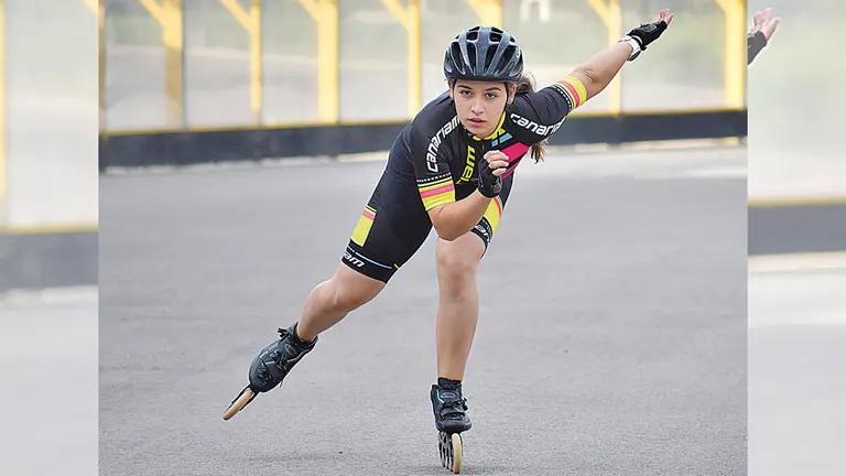 Krista Vlahovic, durante sus prácticas. DICO SOLÍS