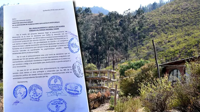 La carta de los floricultores. El Parque Tunari.