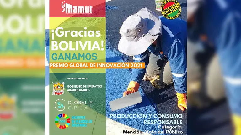 Afiche de pisos amortiguantes Mamut. Cortes&iacute;a