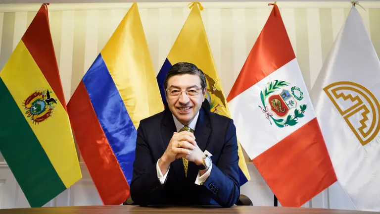 El secretario General de la Comunidad Andina (CAN), Jorge Hernando Pedraza. ABI