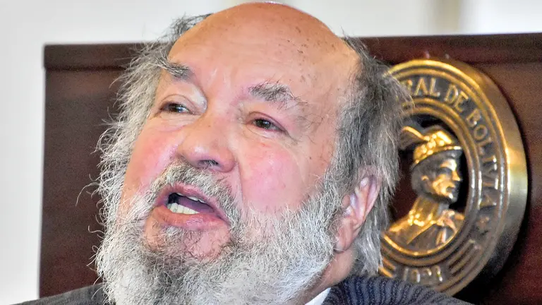 El pintor muralista boliviano Gil Imaná&nbsp;Garrón.     PEDRO QUEREJAZU