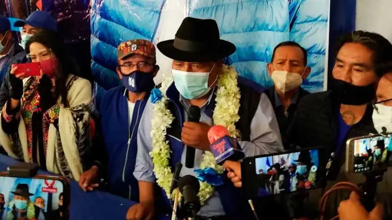 El candidato a la alcald&iacute;a del MAS por El Alto, Zacar&iacute;as Maquera. ERBOL