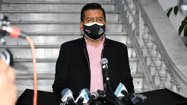 Freddy Mamani, presidente de la C&aacute;mara de Diputados. ABI