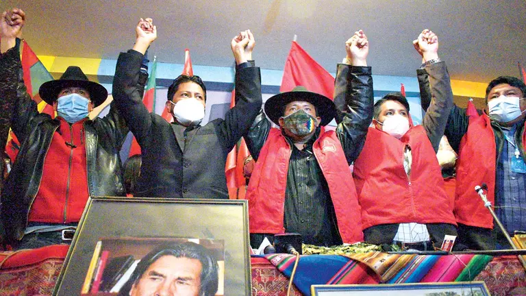 La proclamación del candidato Santos Quispe a la gobernación de La Paz por Jallalla. APG