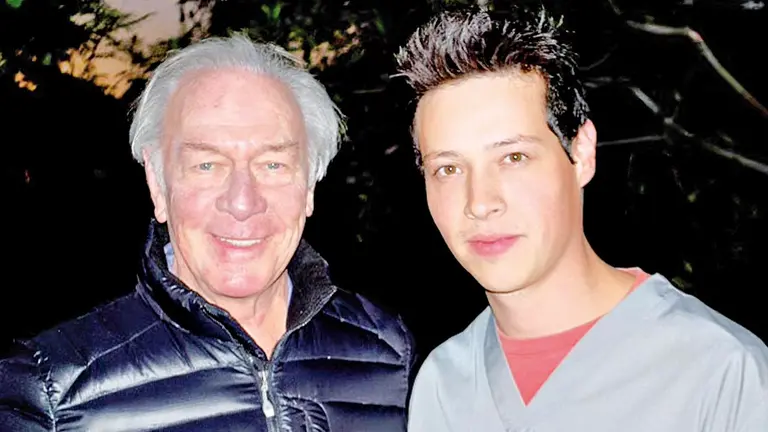 Christopher Plummer y Reynaldo Pacheco.  CORTESÍA DE REYNALDO PACHECO