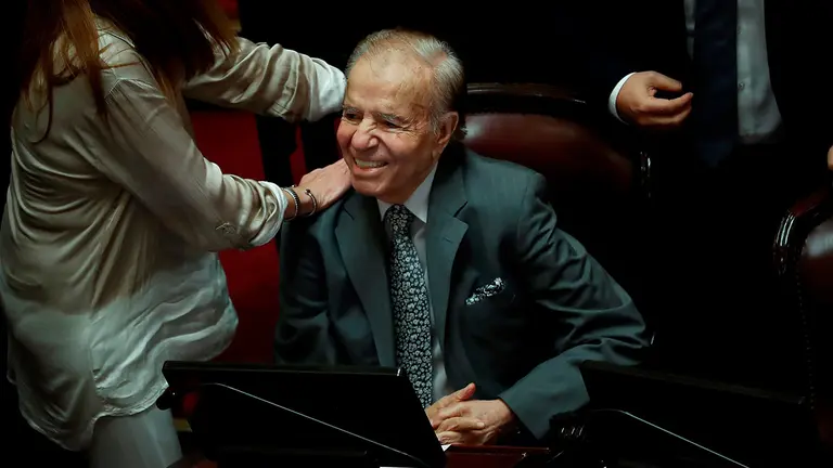 El expresidente argentino Carlos Menem, en una fotografía de archivo. EFE