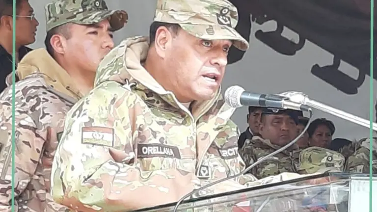 El general Sergio Orellana excomandante en Jefe de la Fuerzas Armadas,el 27 de noviembre de 2019. Twitter del Ministerio de Defensa