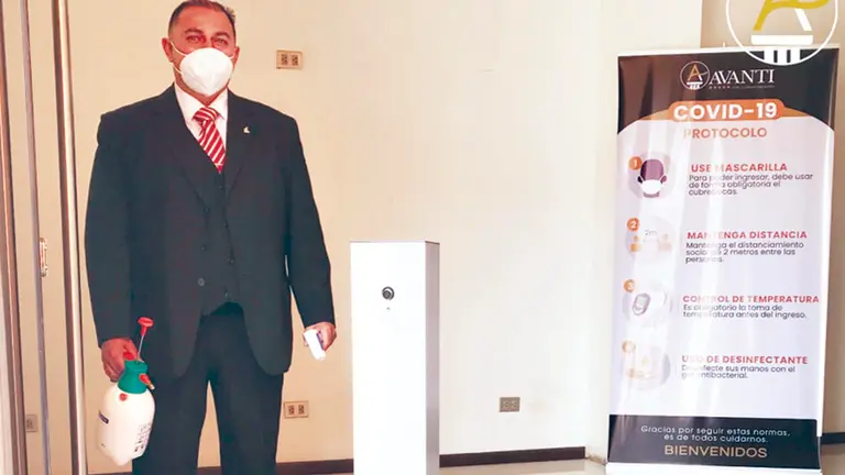Prueba de protocolos en septiembre de 2020, en el Hotel La Colonia. HOTEL LA COLONIA