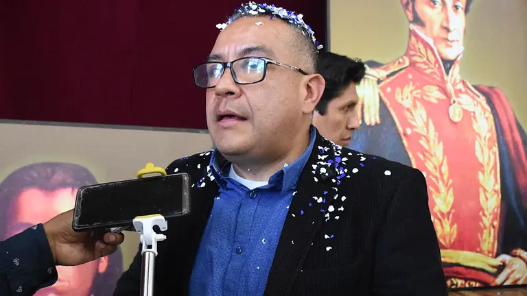 El candidato por el MAS-IPSP a la Alcaldía de Cochabamba, Nelson Cox. DICO SOLÍS