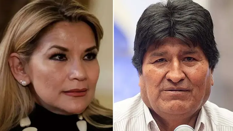 Los expresidentes Jeanine A&ntilde;ez y Evo Morales./ ERBOL