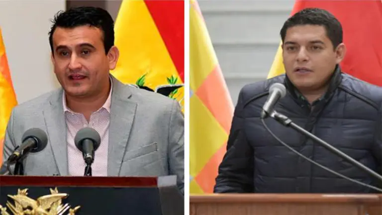 Los exministros &Aacute;lvaro Coimbra y Rodrigo Guzm&aacute;n./ Oxigeno.bo