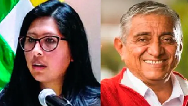 Los alcaldes electos Eva Copa, en El Alto, e Iv&aacute;n Arias, en La Paz. ERBOL