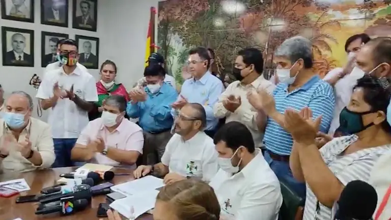 Representantes de Comit&eacute;s c&iacute;vicos de Bolivia en Santa Cruz.