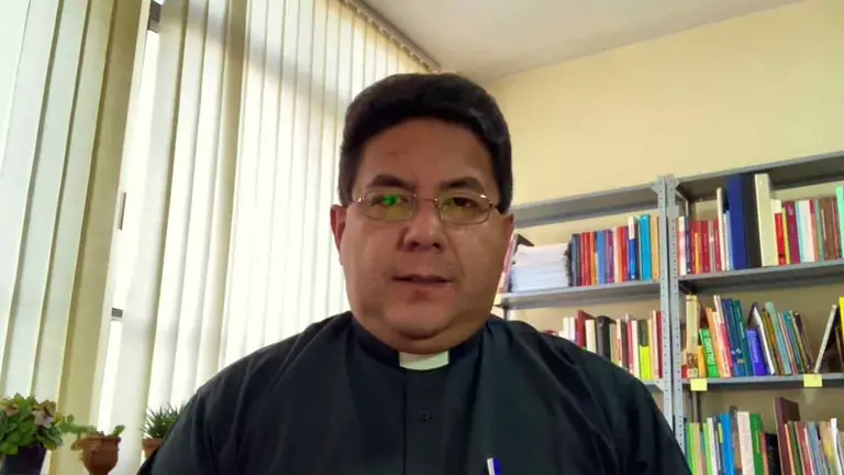 El presidente de la Asociaci&oacute;n Boliviana de Educaci&oacute;n Cat&oacute;lica P. Luis Adolfo T&oacute;rrez. Captura