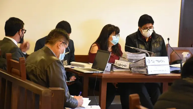 La audiencia de medidas cautelares, en Sacaba. Dico Sol&iacute;s