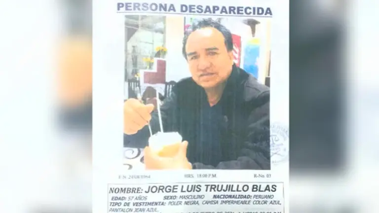 Afiche que reporta la desaparición de Jorge Luis Trujillo, en Cochabamba. FACEBOOK