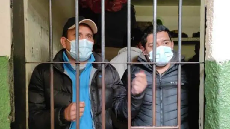 Los exministros de Justicia y Energ&iacute;as durante el Gobierno de Jeanine A&ntilde;ez, &Aacute;lvaro Co&iacute;mbra y Rodrigo Guzm&aacute;n. Ox&iacute;geno