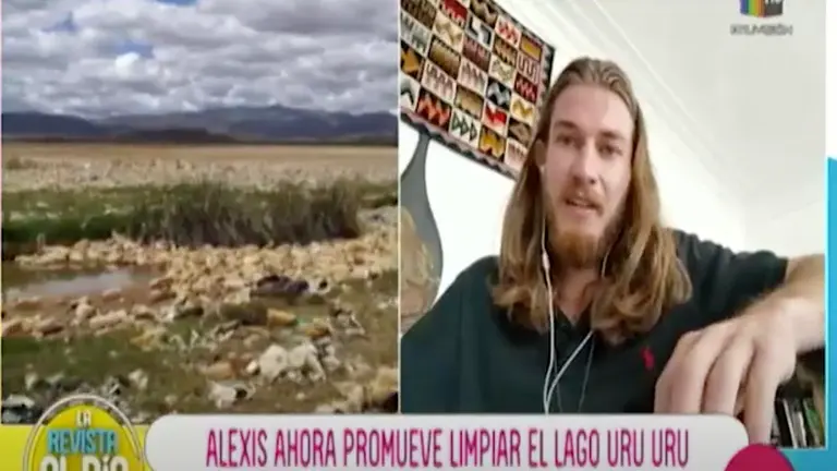 Alexis Dessard en entrevista con la Revista Al D&iacute;a en Bolivisi&oacute;n. Captura de pantalla