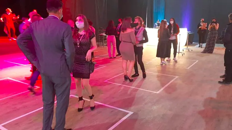 Un simulacro de un evento en un salón de eventos. AMN-ARCHIVO