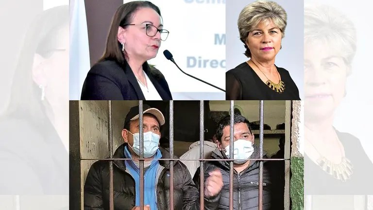 Los exministros Eidy Roca, María Elva Pinckert, Rodrigo Guzmán y Álvaro Coímbra. Archivo-APG