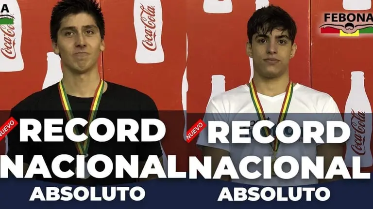 Jos&eacute; Quintanilla (i) y Esteban N&uacute;&ntilde;ez del Prado, recordistas. Febona