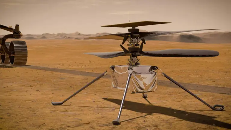 Ilustraci&oacute;n del helic&oacute;ptero Ingenuity de Marte. NASA/JPL-Caltech