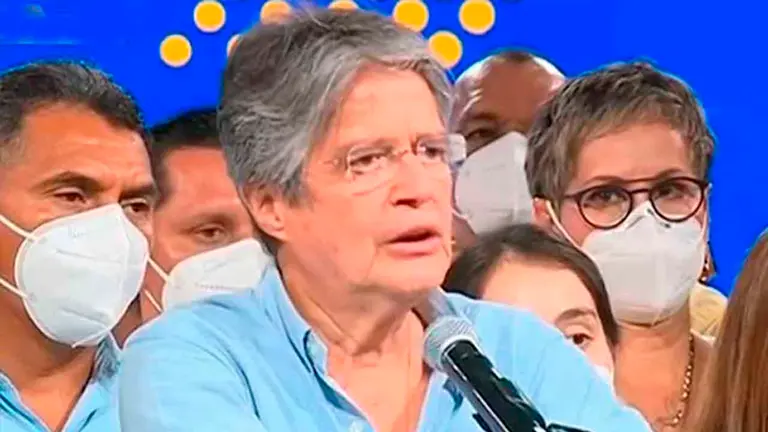 Guilermo Lasso en su discurso de victoria. / Ecuavisa