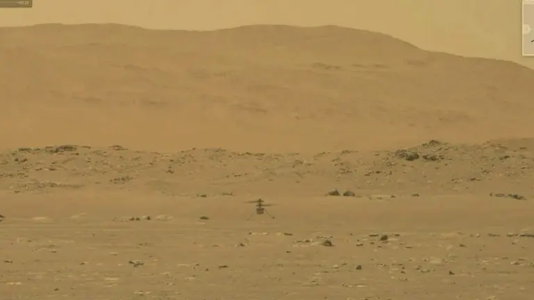 El helic&oacute;ptero Ingenuity hace historia al volar, por primera vez, en Marte. NASA