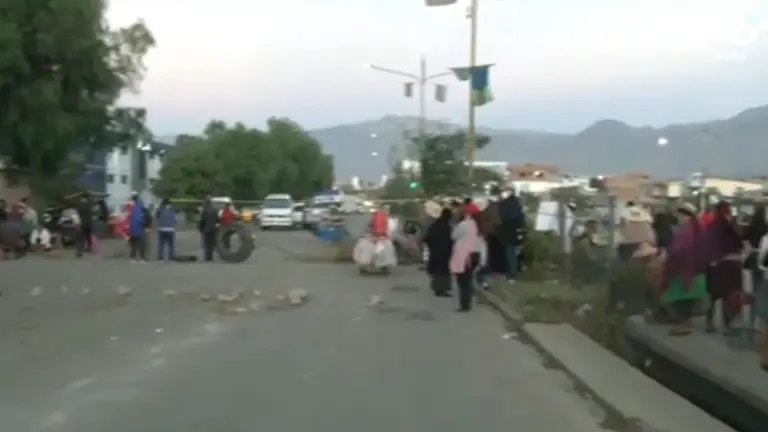 Imagen referencial de un bloqueo en Huayculi. RED UNO