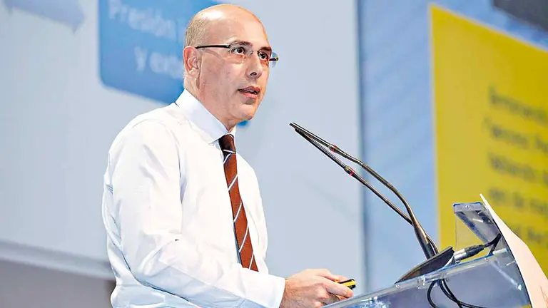 El director de la Institución para la Educación Superior de la Unesco, Francesc Pedró en una conferencia. ARCHIVO