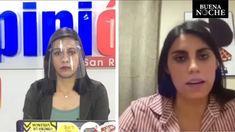La senadora Andrea Barrientos, en Buena Noche.