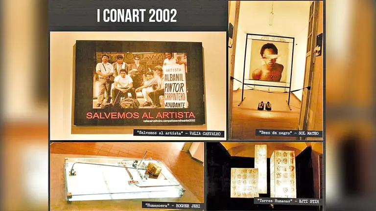 Collage que reúne alguno de los trabajos de aquella primera histórica versión del Conart.       MARTADERO