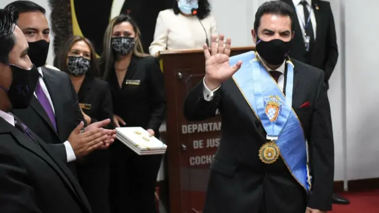 Manfred Reyes Villa, alcalde de Cochabamba. Dico Sol&iacute;s