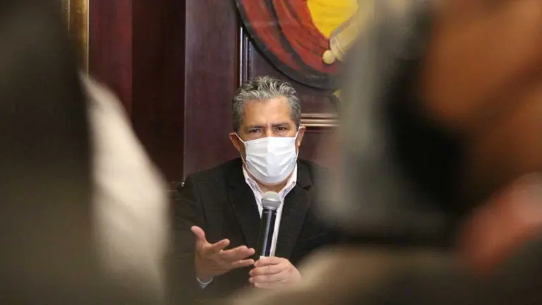 El ministro de Defensa Edmundo Novillo. ALEJANDRO ORELLANA