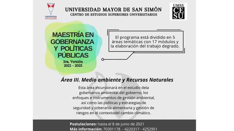 CESU lanza maestría en Gobernanza y Políticas Públicas. FACEBOOK