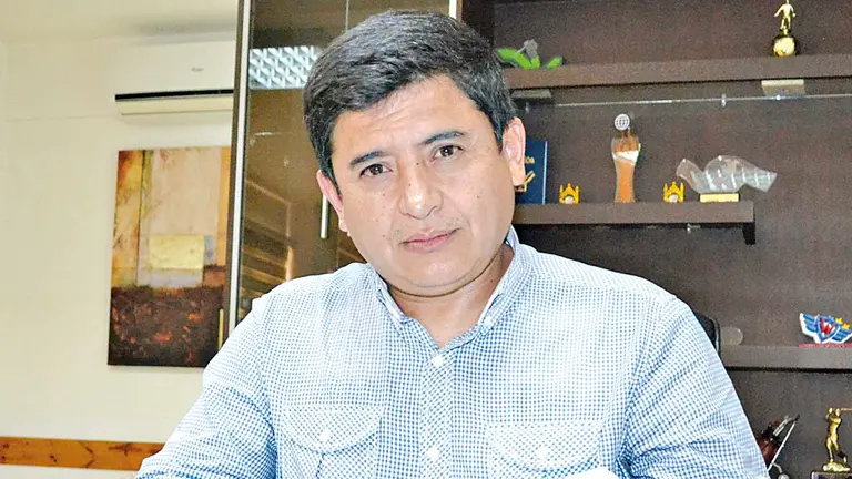 Gróver Vargas, presidente del club Wilstermann. ARCHIVO
